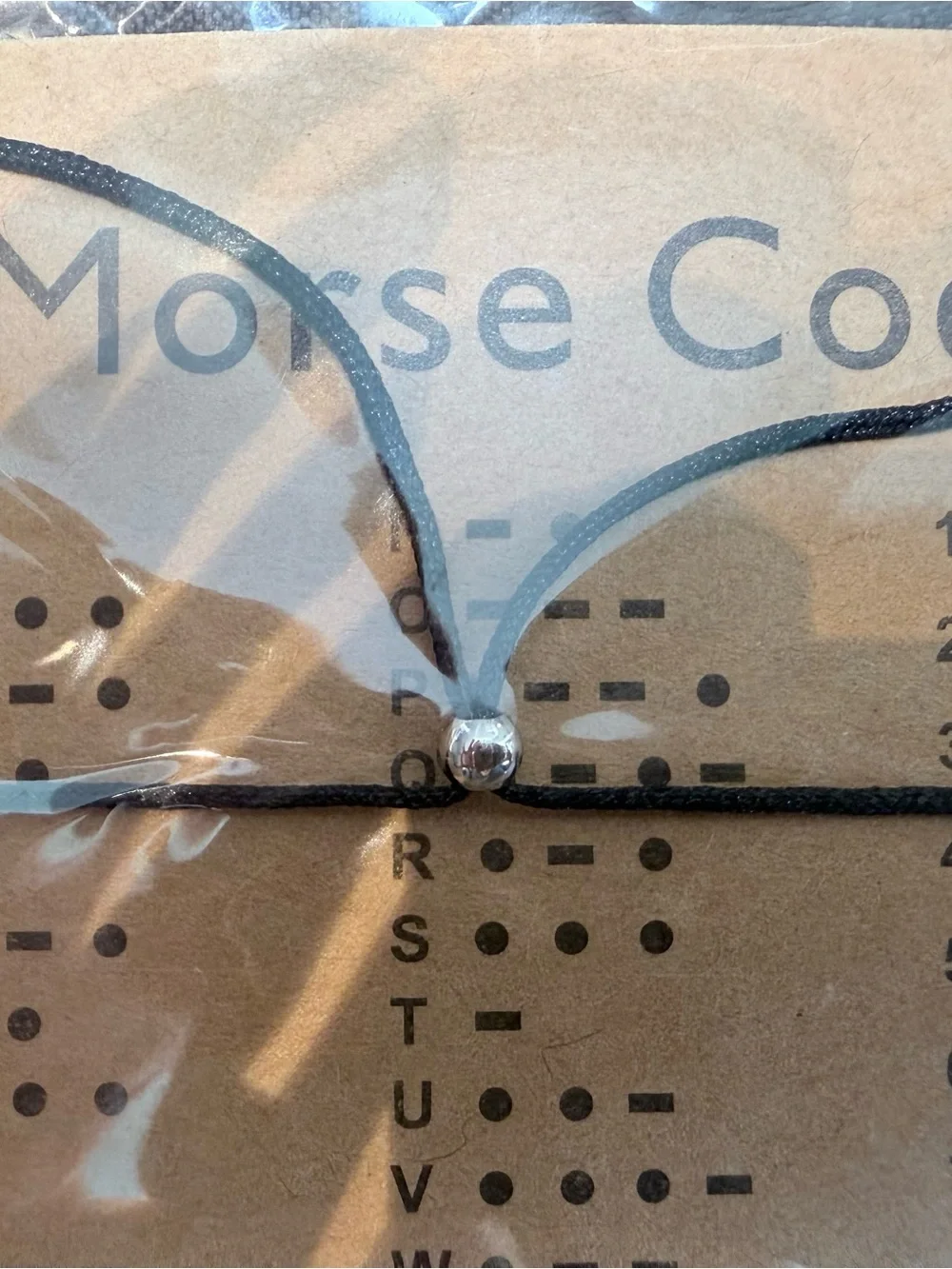 Brand New S925 Sterling Silver Morse Code 